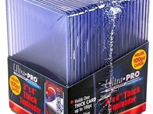 Ultra Pro 100pt Top Loaders - 25100 Pt Toploads per Pack (50 Total) - البيسبول السميك وكرة القدم وكرة السلة والهوكي والألعاب