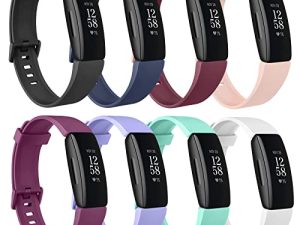 [8 عبوات] أحزمة سيليكون متوافقة مع Fitbit Inspire 2 و Fitbit Inspire HR و Fitbit Inspire & Fitbit Ace 2 ، إكسسوارات رياضية بديلة وناعمة قابلة للتعديل للرجال (8 عبوات C ، صغيرة)