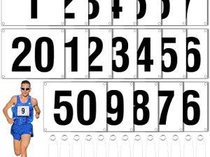 ترايووندر Tyvek Race Bibs منافس بأرقام كبيرة مع دبابيس أمان ، حامل مريلة للجري للعدائين ، الترياتلون ، ماراثون ، الجري ، ركوب الدراجات