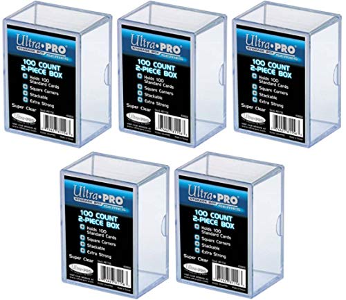 Ultra Pro Pack of 5-100 Count 2 Piece Storage Box Ultra Pro Pack of 5-100 Count 2 Piece Storage Box