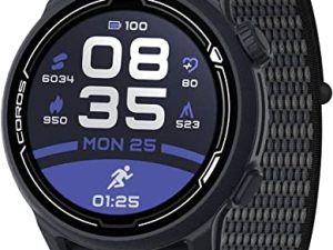 COROS PACE 2 Premium GPS ساعة رياضية مع حزام من النايلون أو السيليكون ، مراقب معدل ضربات القلب ، بطارية GPS كاملة 30 ساعة ، مقياس الضغط ، وصلات ANT + و BLE ، Strava ، Stryd & TrainingPeaks (كحلي - حزام نايلون)