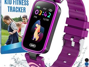 Inspiratek Kids Fitness Tracker لعمر 5-16，2022 ساعة تعقب مطورة للأطفال ， ساعة مقاومة للماء للأطفال مع عداد الخطى ， مراقب النوم وعداد السعرات الحرارية ， ساعة لياقة بدنية للأطفال البنات والأولاد والمراهقين (بنفسجي)