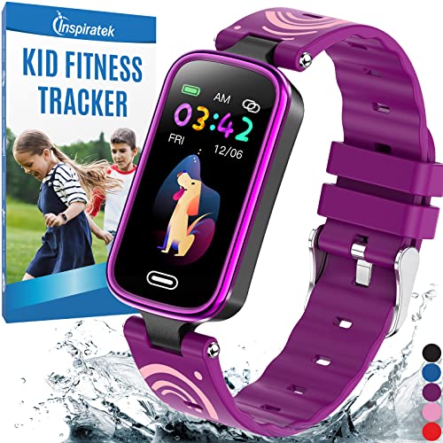 Inspiratek Kids Fitness Tracker لعمر 5-16,2022 ساعة تعقب مطورة للأطفال , ساعة مقاومة للماء للأطفال مع عداد الخطى , مراقب النوم وعداد السعرات الحرارية , ساعة لياقة بدنية للأطفال البنات والأولاد والمراهقين (بنفسجي) Inspiratek Kids Fitness Tracker لعمر 5-16,2022 ساعة تعقب مطورة للأطفال , ساعة مقاومة للماء للأطفال مع عداد الخطى , مراقب النوم وعداد السعرات الحرارية , ساعة لياقة بدنية للأطفال البنات والأولاد والمراهقين (بنفسجي)