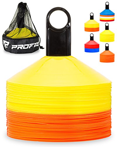 Pro Disc Cones (مجموعة من 50) - أقماع كرة قدم Agility مع حقيبة حمل وحامل للتدريب الرياضي ، كرة القدم ، كرة السلة ، التدريب ، معدات التمرين ، للأطفال - تتضمن 15 كتابًا لأفضل تدريبات المخروط Pro Disc Cones (مجموعة من 50) - أقماع كرة قدم Agility مع حقيبة حمل وحامل للتدريب الرياضي ، كرة القدم ، كرة السلة ، التدريب ، معدات التمرين ، للأطفال - تتضمن 15 كتابًا لأفضل تدريبات المخروط