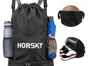 حقيبة ظهر برباط من Horsky حقيبة رياضية رياضية جافة وفصل الرطب مع مقصورة أحذية حقيبة ظهر للرجال والنساء والأطفال حقيبة شاطئ للسباحة شديدة التحمل 2020 جديد