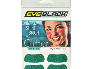EyeBlack Green Softball Glitter Eye Black Strips، 2 pair